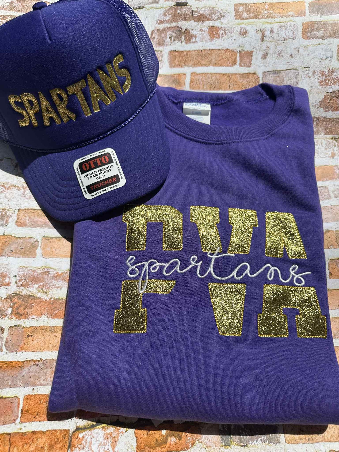 Split Varsity Sweatshirt | Glittery | Embroidered