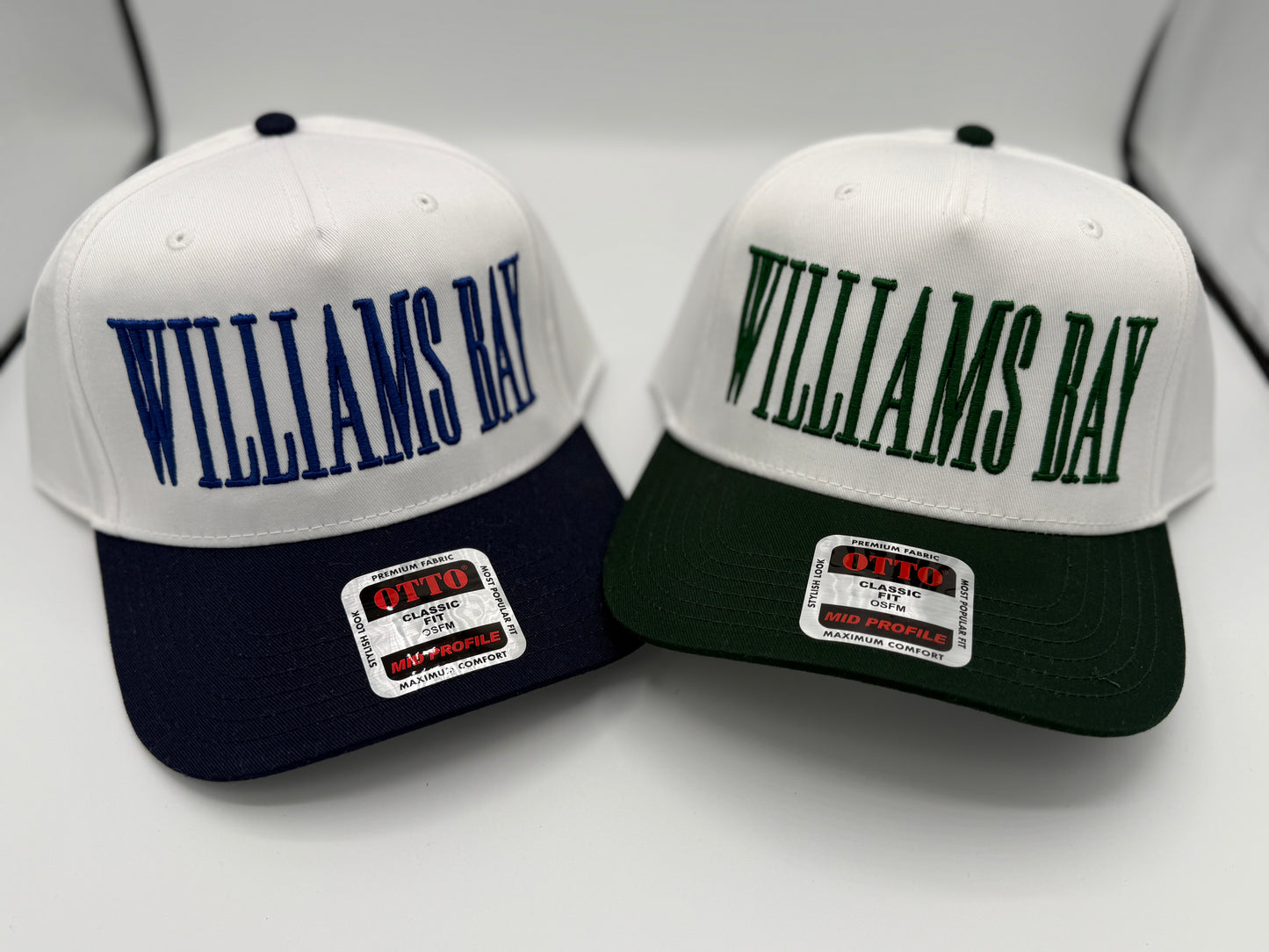 VINTAGE 3D Puff Cap- Embroidered Two Tone- Customize