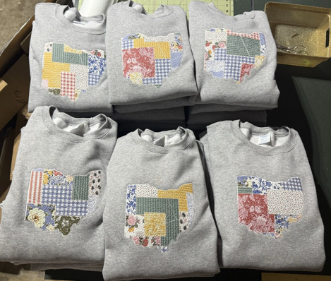 Quilted Patchwork ANY STATE Sweatshirt