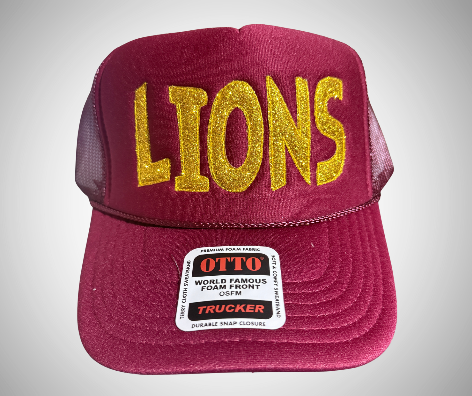 Sideline Sparkle Glittery Embroidered Trucker Hat- Customize