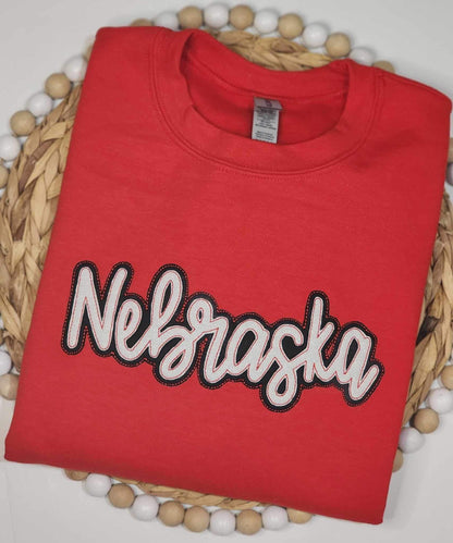 The GOAT STATE Glittery Crew | Embroidered
