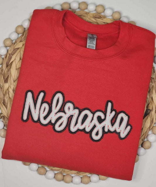 The GOAT STATE Glittery Crew | Embroidered
