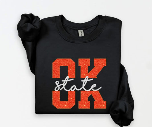 Split Varsity Tee | Glittery | Embroidered