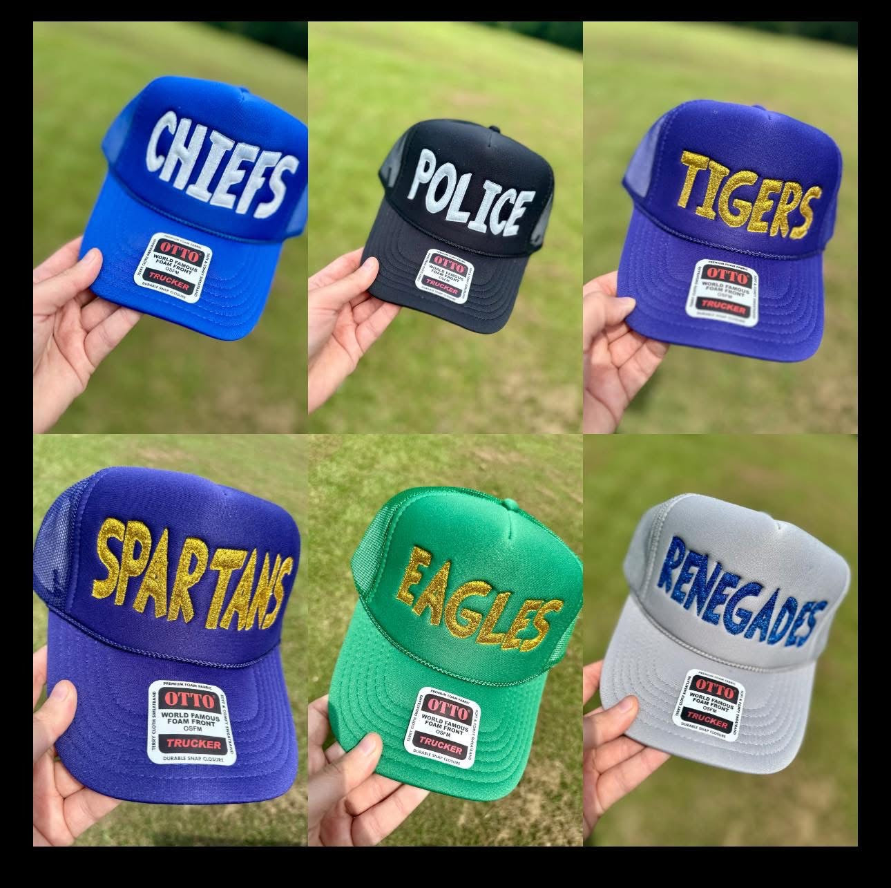 Sideline Sparkle Glittery Embroidered Trucker Hat- Customize