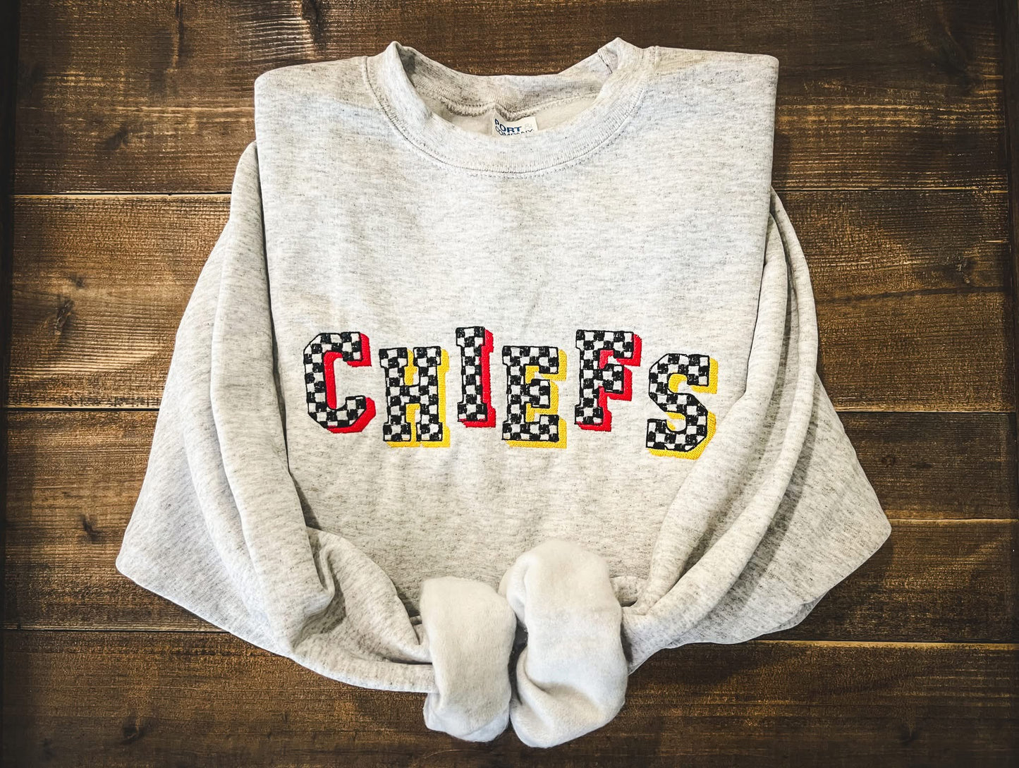 Checked Out Sweatshirt | Embroidered | Customized