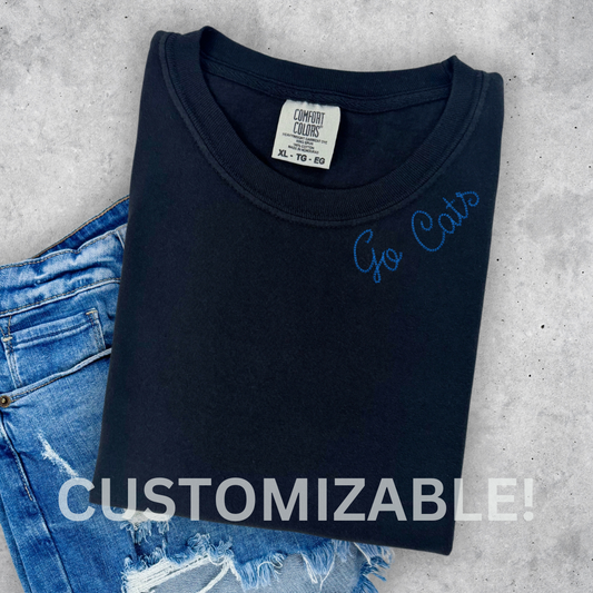Chainstitch Collar Tee | Embroidered | Customize