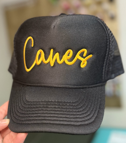 Defender Custom Script Font Foam Trucker | Embroidered