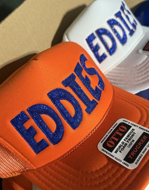 Sideline Sparkle Glittery Embroidered Trucker Hat- Customize