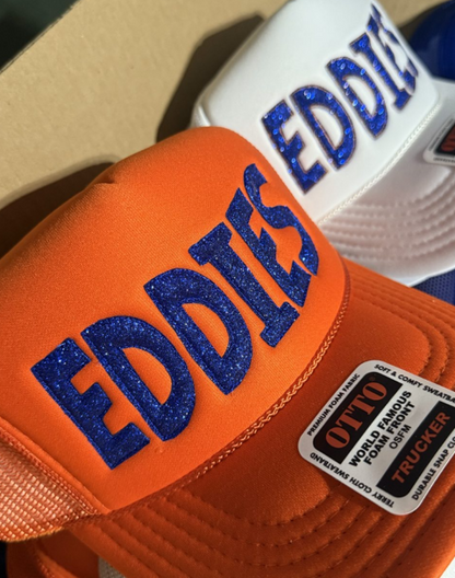 Sideline Sparkle Glittery Embroidered Trucker Hat- Customize