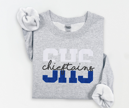 Split Varsity Sweatshirt | Glittery | Embroidered