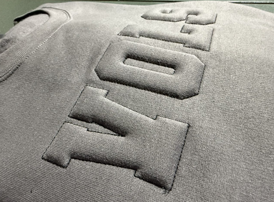 Fired Up Embossed Sweatshirt | Custom | Embroidered