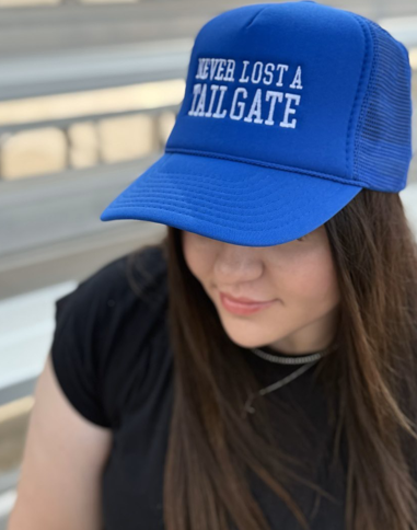 Never Lost a Tailgate Embroidered Trucker Cap