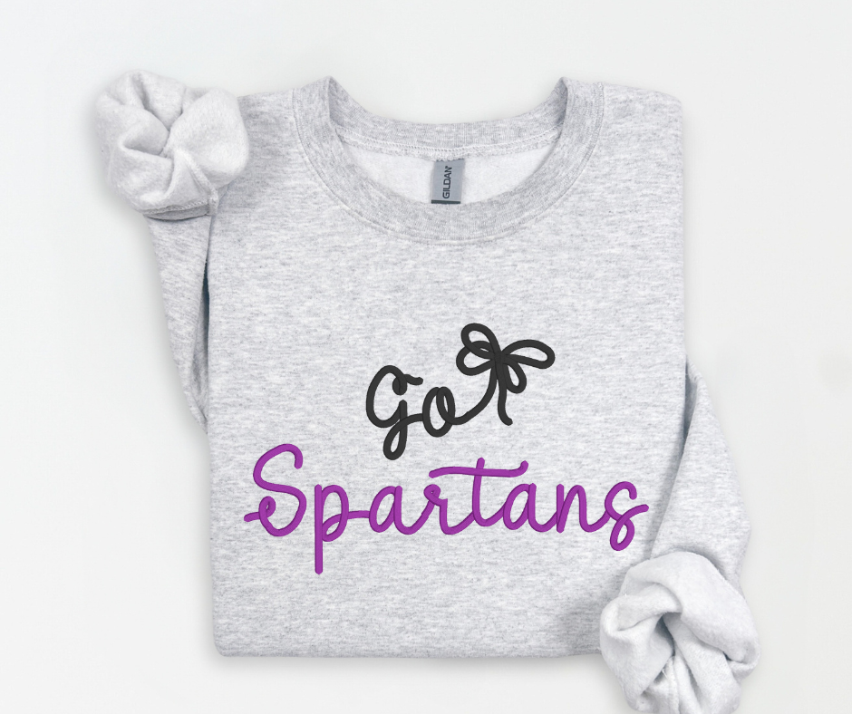 Preppy Go Team Sweatshirt | Embroidered