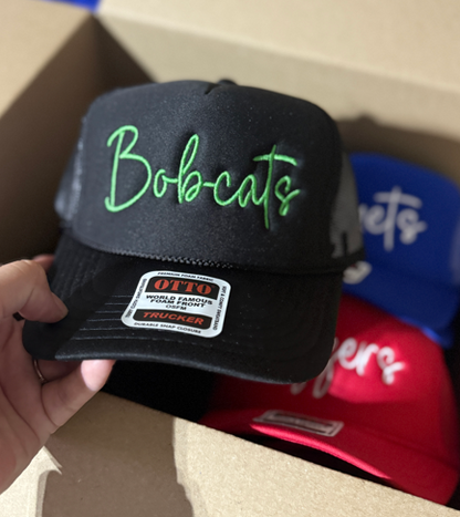 Defender Custom Script Font Foam Trucker | Embroidered