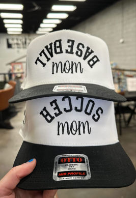 Sport Mom Trucker Hat | Embroidered Upside Down |Side Detail