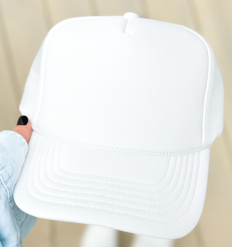 Sideline Sparkle Glittery Embroidered Trucker Hat- Customize